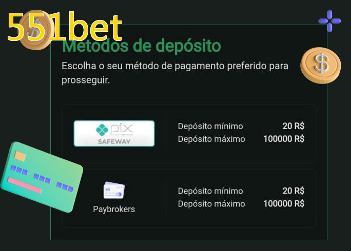 O cassino 551betbet oferece uma grande variedade de métodos de pagamento